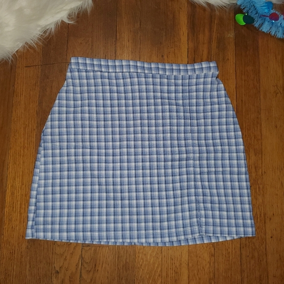Hollister Blue and White Ultra High Rise Mini Skirt - Picture 1 of 7